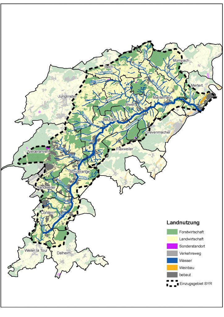 Einzugsgebiet Syr Karte